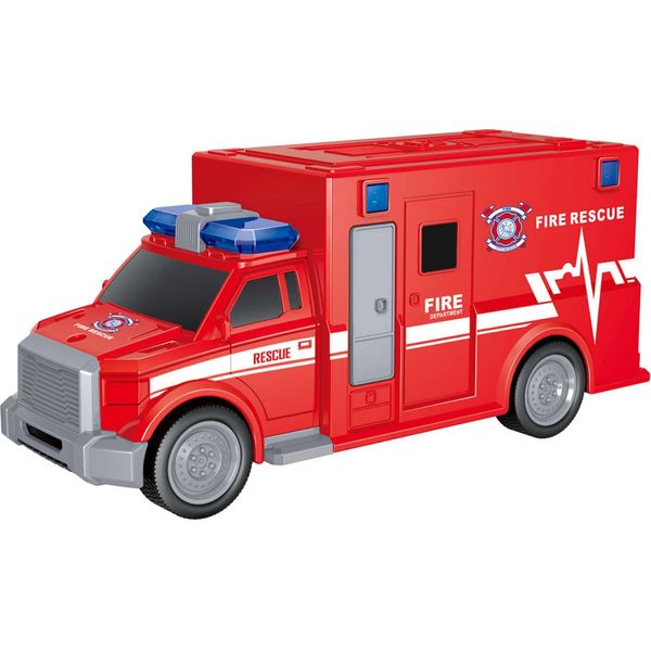 Luna Veicolo Dei Vigili Del Fuoco Auto City Rescue Con Effetto Luce/Suono Veicolo Di Emergenza-image