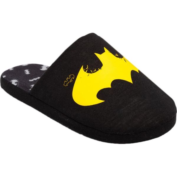 Batman - Pantofole Da Uomo, Logo Slavato NS6533 (43 Eu - 44.5 Eu) (Nero/Giallo)-image