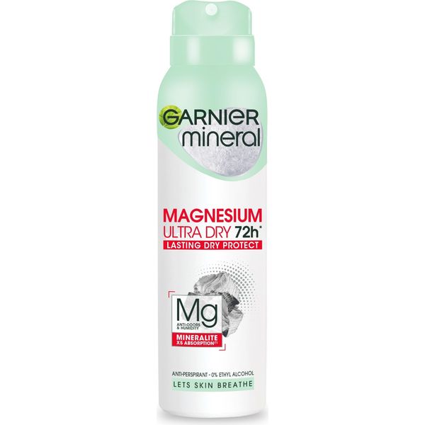 Garnier Deodorante Minerale Spray Al Magnesio Ultra Dry 72H - 150Ml-image