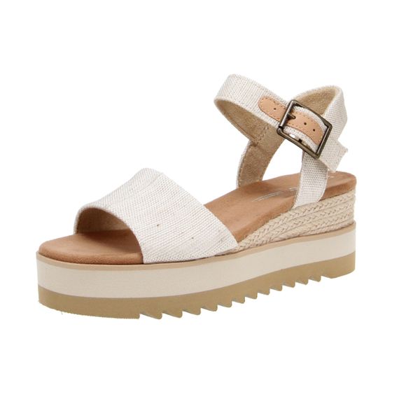Toms Diana Yarn Dye Sandali Da Donna In Tela Naturale - 7 Regno Unito - 40 Eu - 9 Us / Natural-image