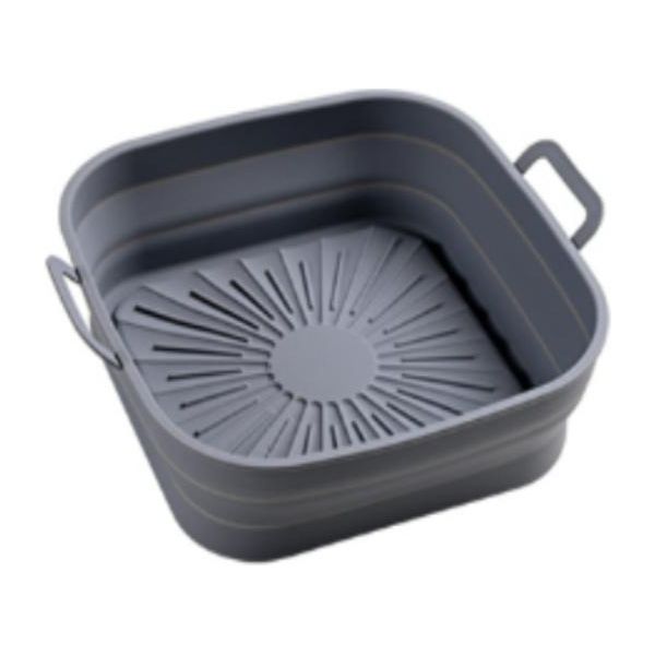 Inf Stampo In Silicone Pieghevole Quadrato Per Friggitrice Ad Aria 17,5 Cm Grigio-image