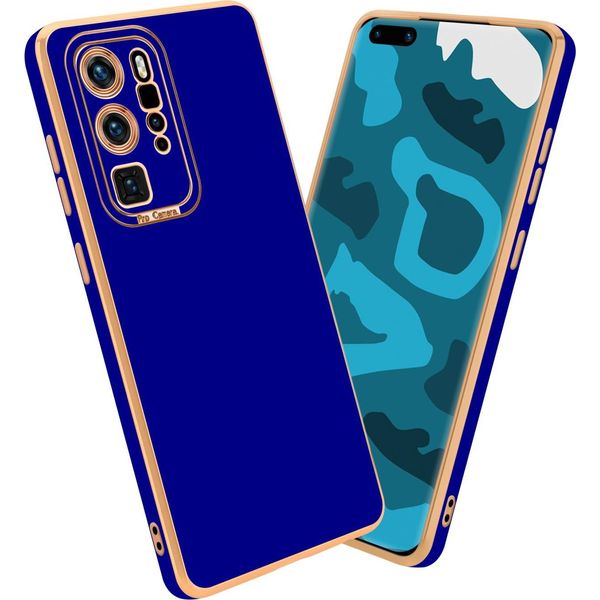 Cadorabo Custodia Per Huawei P40 Pro / P40 Pro+ Custodia Protettiva In Blu Custodia Per Telefono Cellulare Custodia Cover Case Tpu Camera Protection-image