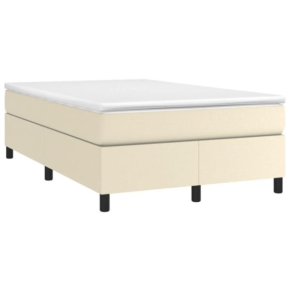 Vidaxl Struttura Letto A Molle Insacchettate Crema 120X200 Cm In Pelle Finta-image