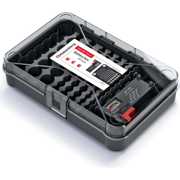 Kistenberg Battery Box Organiser Kbbt Con Tester Per Batterie-image