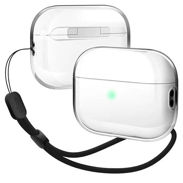 Custodia Trasparente Elago Con Cordino In Nylon Per Airpods Pro 2 Clear-image