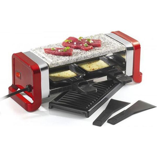 Macchina Per Raclette 2 Persone 350W Rossa Kitchen Chef Gr202-350R-image