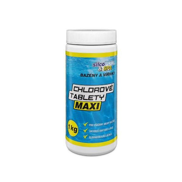 Prodotti Chimici Per Piscine, Pastiglie Di Cloro Maxi, 1 Kg, Silco-image