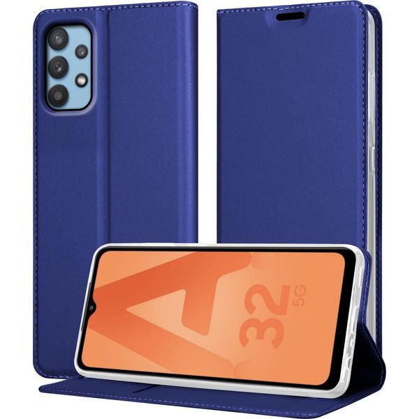 Cadorabo Custodia Per Cellulare Per Samsung Galaxy A32 5G Custodia Protettiva In Blu Cover Etui Book Case Booklet-image