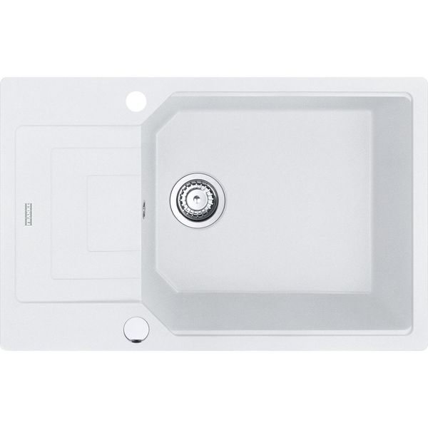 Franke Urban Ubg 611-78 Xl Lavello In Glacier Con Manopola Eccentrica In Acciaio Inox / Dimensioni Del Foro 760 X 480 Mm / Lavello In Granito-image