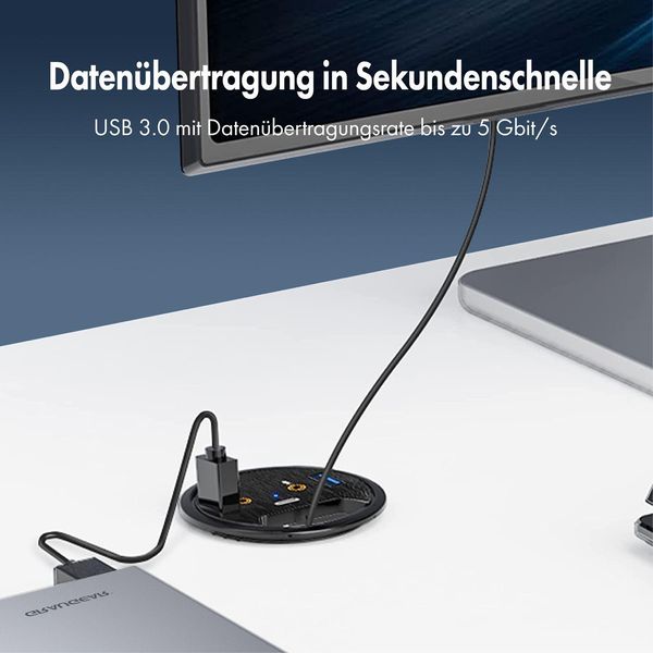 Graugear G-THUB-AU-60 Graugear Usb 3.0 Tisch Hub Mit Audio- Und Mikrofonanschluss-image