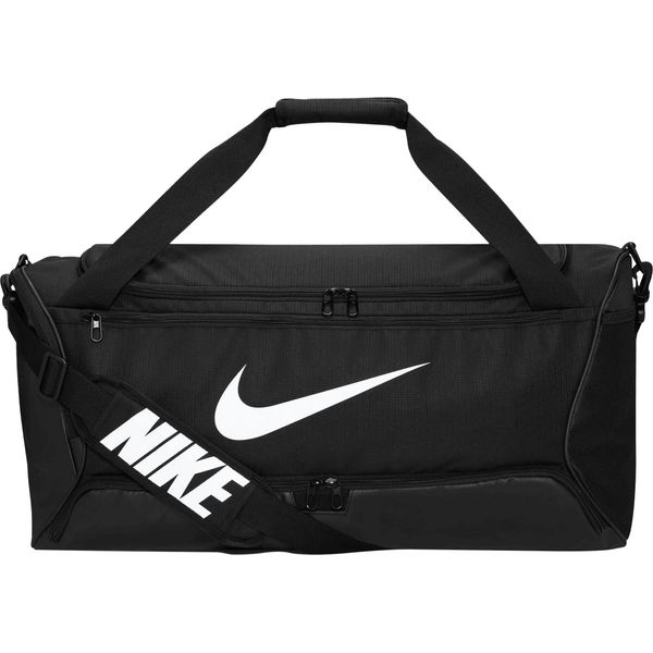 Nike - Borsa Da Viaggio "Brasilia"", Swoosh, Training, 60L BC5121 (Taglia Unica) (Nero/Bianco)"-image