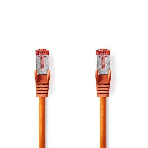 Cavo Di Rete CAT6 | RJ45 Maschio | RJ45 Maschio | S/Ftp | 1,00 M | Rotondo | Lszh | Arancione | Etichetta-image