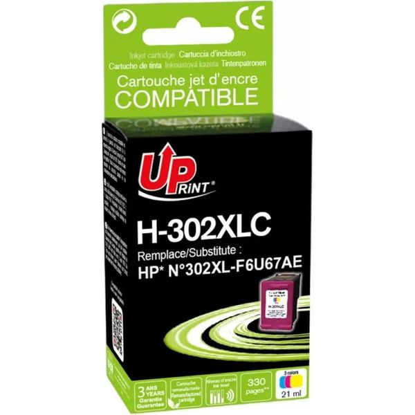 Calamaio Uprint F6U67AE-N°302XL Hp, A Colori-image