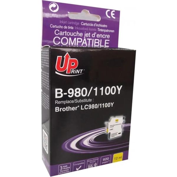 Calamaio Uprint LC980/1100 Brother, Giallo-image