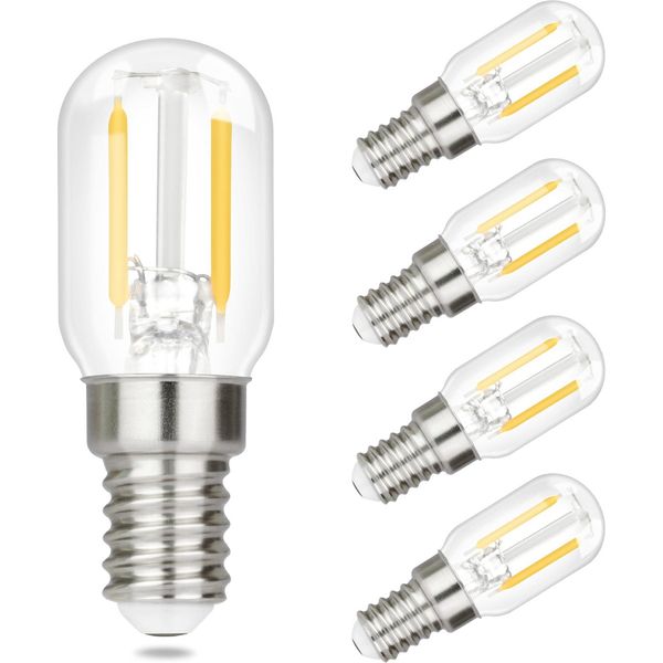 Zmh 4 Pezzi Lampadina E14 Led Bianco Caldo Vintage T22 Led Lampadina Lampada E14 Lampadine 2W 2700K Lampadine Retrò Edison-image
