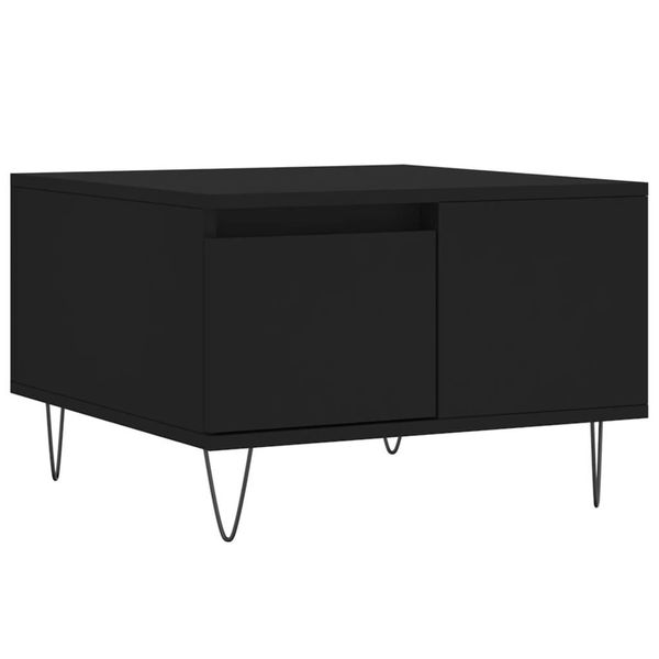 Syfax™ Tavolino Da Salotto Nero 55X55X36,5 Cm In Legno Multistrato-image