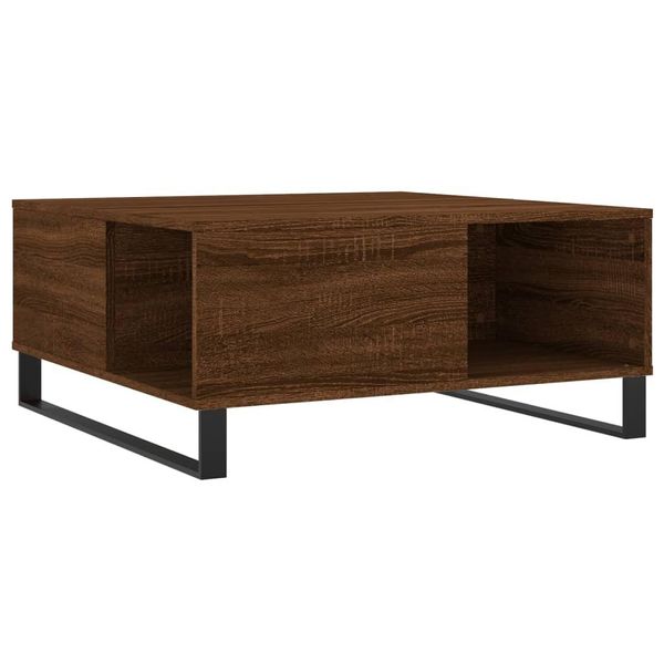 Syfax™ Tavolino Salotto Rovere Marrone 80X80X36,5 Cm Legno Multistrato-image
