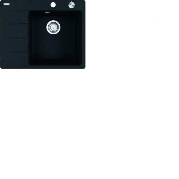 Franke Maris Centro Lavello Da Incasso Fragranit Cng 611-62 A Manopola In Acciaio Inox Nero Opaco Da 45 Cm 114.0627.619-image