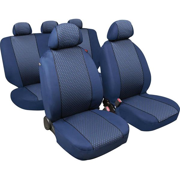Coprisedili Universali Diago Blue Jacquard Con E Senza Airbag Laterale-image