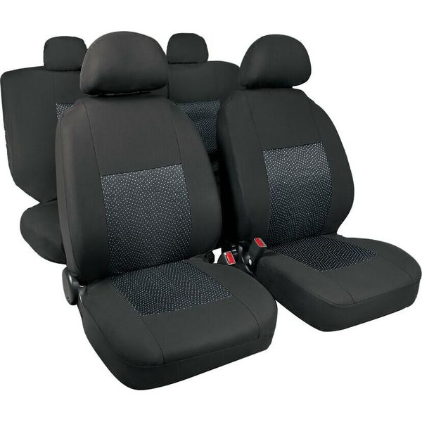 Set Di Coprisedili Universali Per Auto Lampa Star Line Jacquard Antracite-image