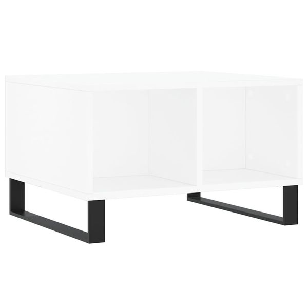 Syfax™ Tavolino Da Salotto Bianco 60X50X36,5 Cm In Legno Multistrato-image
