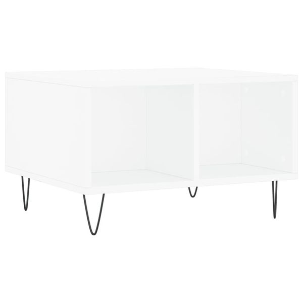 Syfax™ Tavolino Da Salotto Bianco 60X50X36,5 Cm In Legno Multistrato-image