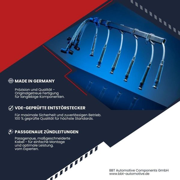 Set Di Cavi D'accensione Versione Di Collegamento Cavo Din Ø 8 Mm Bbt Per Ford Sierra E Altri-image