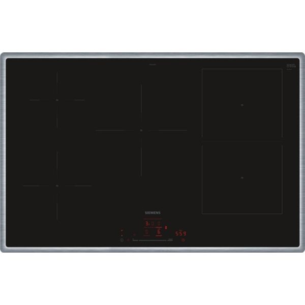 Siemens Iq500, Piano Cottura A Induzione, 80 Cm, Nero, Con Cornice Sul Piano, ED845HWB1E-image