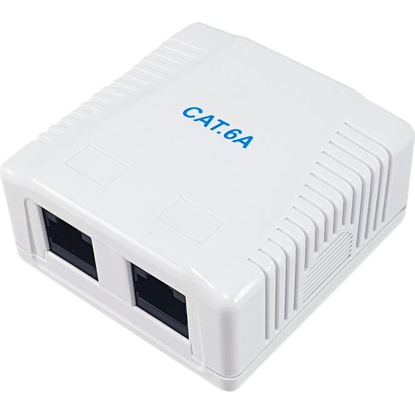 Equip 235216 Equip Aufputzdose Cat6A 2-Port 2X RJ45 Utp Ral 9010 Ws Polybeutel-image