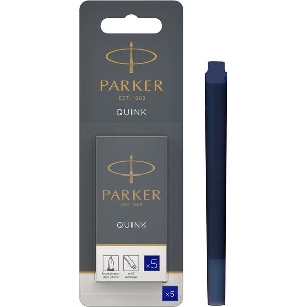 Parker 1950403 Parker GroßRaum-Tintenpatronen Quink, Im Blister, Blau-image