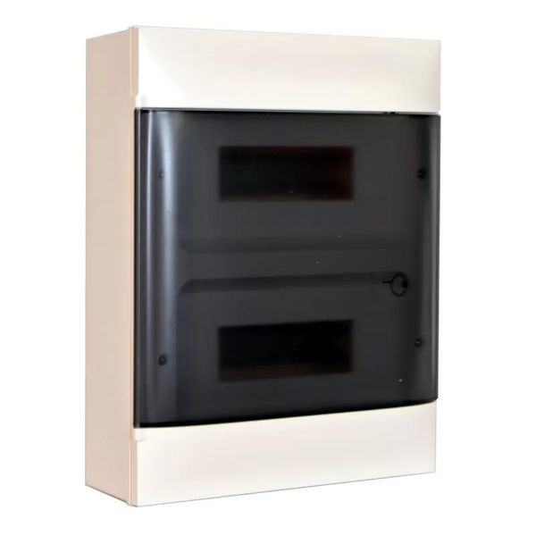 Distributore A Superficie Legrand Praktibox S, Con Sportello In Vetro Fumé, Bianco, 2X 12 Moduli 135212-image