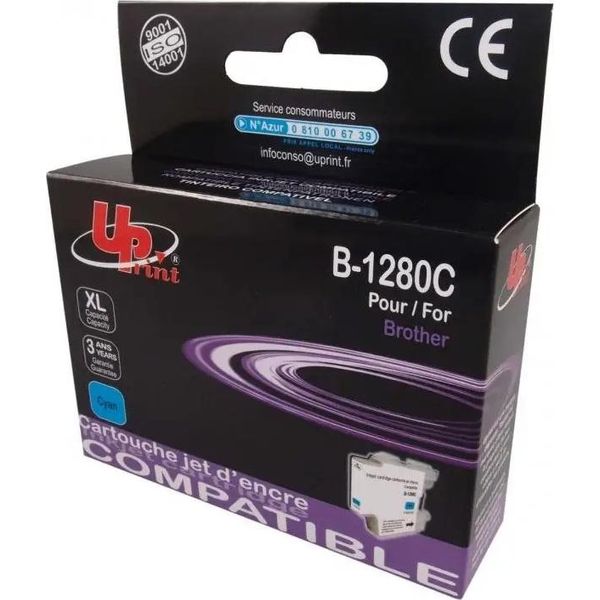 Cartuccia A Getto D'inchiostro Uprint LC1280XL/1240, Brother, Ciano-image