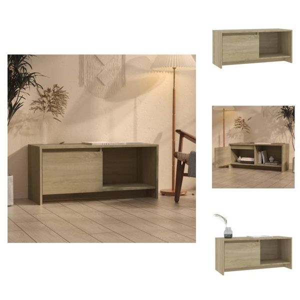 Mobile Tv Vidaxl Rovere Sonoma 90X35X40 Cm Materiale A Base Di Legno - Mobili Tv-image