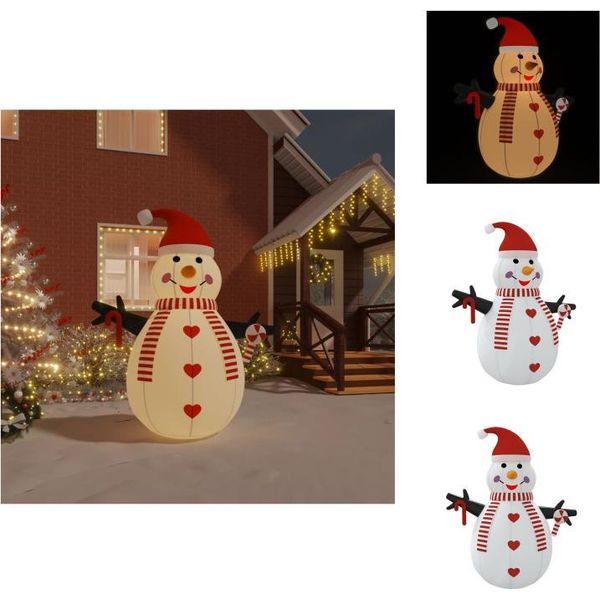 Vidaxl Pupazzo Di Neve Gonfiabile Con Led 250 Cm - Luci Di Natale-image