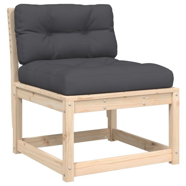 Vidaxl Divano Da Giardino Con Cuscini In Legno Di Pino Massiccio-image