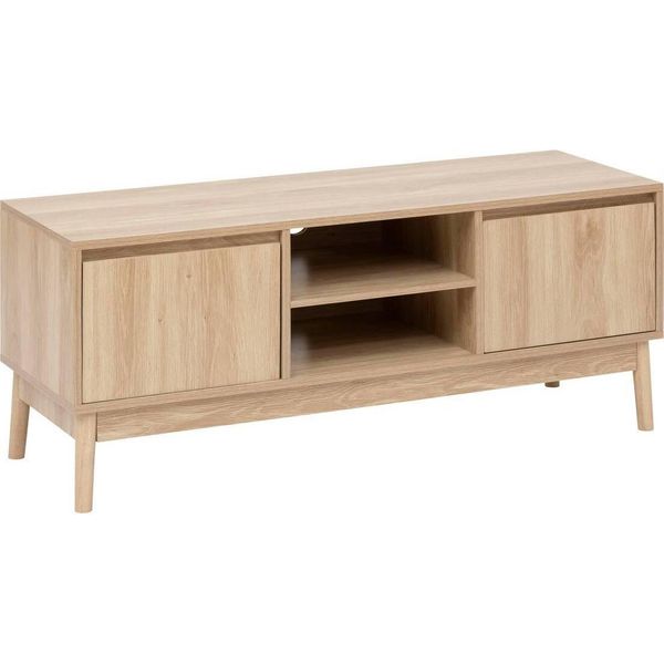 5 Five Simply Smart - Mobile Tv Con 2 Armadietti In Rovere Naturale Effetto "Abana"-image