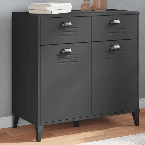 Vidaxl Credenza Viken Antracite 80X40X80 Cm Materiale A Base Di Legno-image