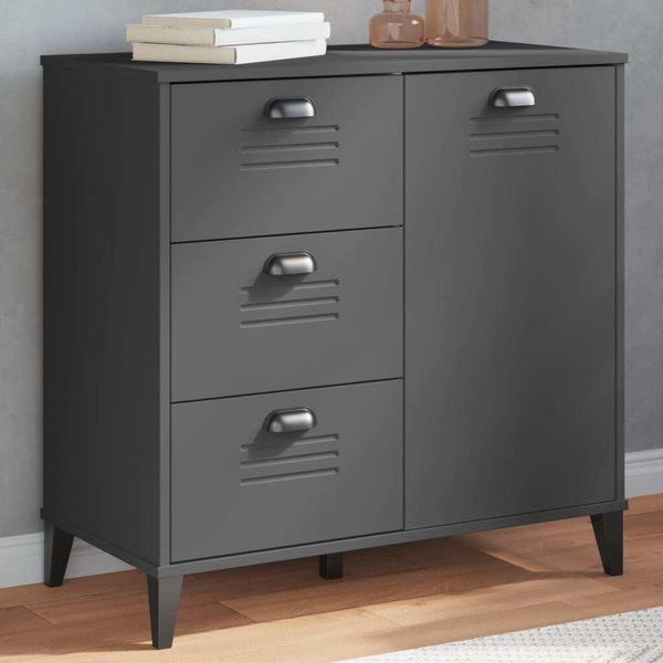 Vidaxl Credenza Viken Antracite 80X40X80 Cm Materiale A Base Di Legno-image