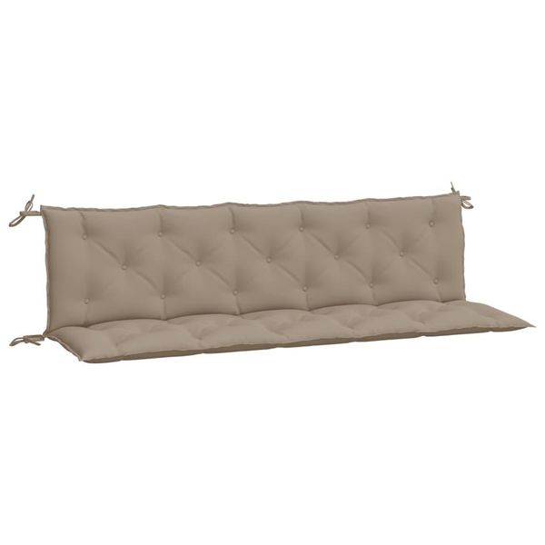 Vidaxl Cuscini Per Panca Da Giardino 2 Pz. Taupe 180X50X7 Cm Tessuto Oxford-image