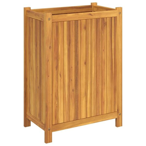 Vidaxl Fioriera Con Inserto 54X31X75 Cm In Legno Massiccio Di Acacia-image