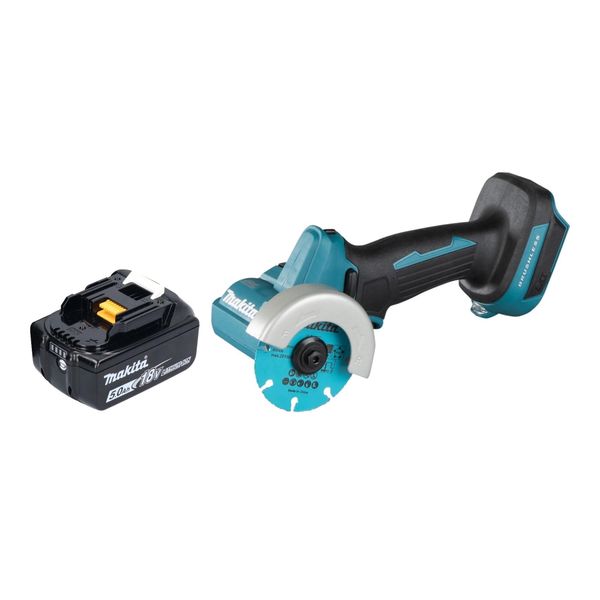 Smerigliatrice Angolare A Batteria Makita Dmc 300 T1 18 V 76 Mm Brushless + 1X Batteria 5,0 Ah - Senza Caricabatterie-image