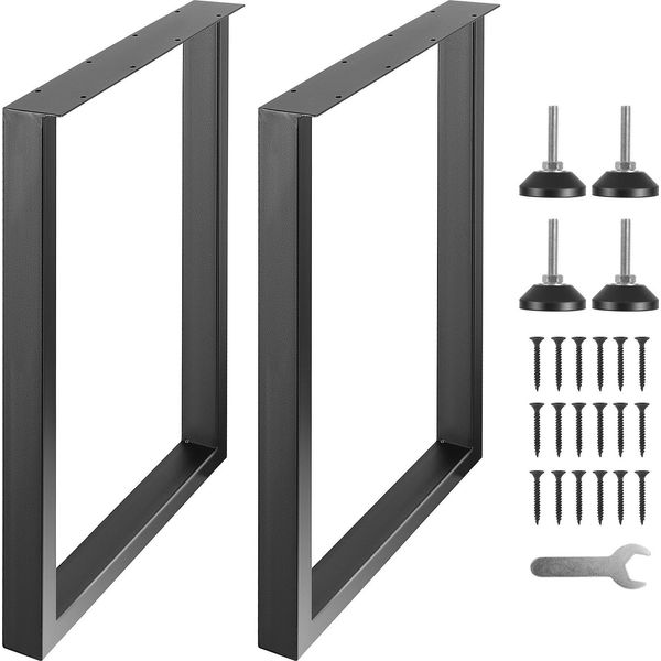 Vevor Set Di 2 Guide Per Tavoli Alte 711 Mm Base Per Tavoli Con Portata Di 454 Kg Gambe Per Tavoli Acciaio Al Carbonio Gambe Per Mobili Nero Base Per Tavoli Ideale Per Tavoli Da Cucina Consolle Da Salotto Tavoli Da Studio Ecc.-image