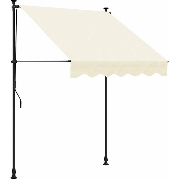 Vidaxl Tenda Da Sole Retrattile Crema 200X115 Cm In Tessuto E Acciaio-image