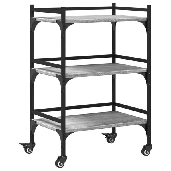 Carrello Da Cucina Grey Sonoma 50X35X75,5 Cm Materiale A Base Di Legno-image