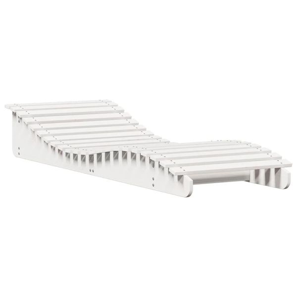 Lettino Prendisole Bianco 205X70X31,5 Cm In Legno Di Pino Massiccio-image