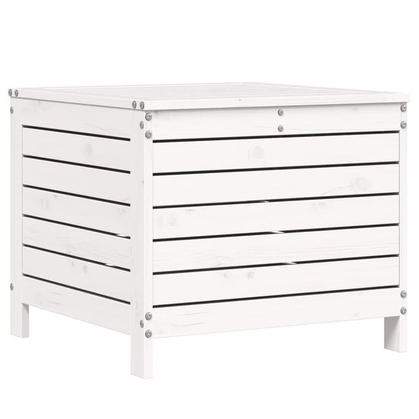 Sgabello Da Giardino Bianco 62X63,5X53,5 Cm In Legno Di Pino Massiccio-image