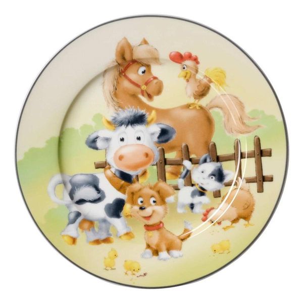 Ritzenhoff & Breker Tiere Teller Hoftiere, Kinderteller, Speiseteller, Kinder, Porzellan, Ø 19 Cm, 428384-image