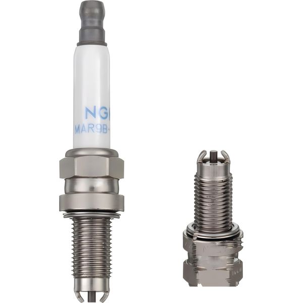 Set Di Candele Di Accensione Ngk 10X MAR9B-JDS Con Soppressione Delle Interferenze, Filettatura Lunga 19,0 Mm Ø 10,0 Mm Esagono 14,0 Mm, Distanza Tra Gli Elettrodi A 2 Masse 0,75 Mm, Potere Calorifico 9, Dado Di Collegamento Sae Fisso, 1316-image