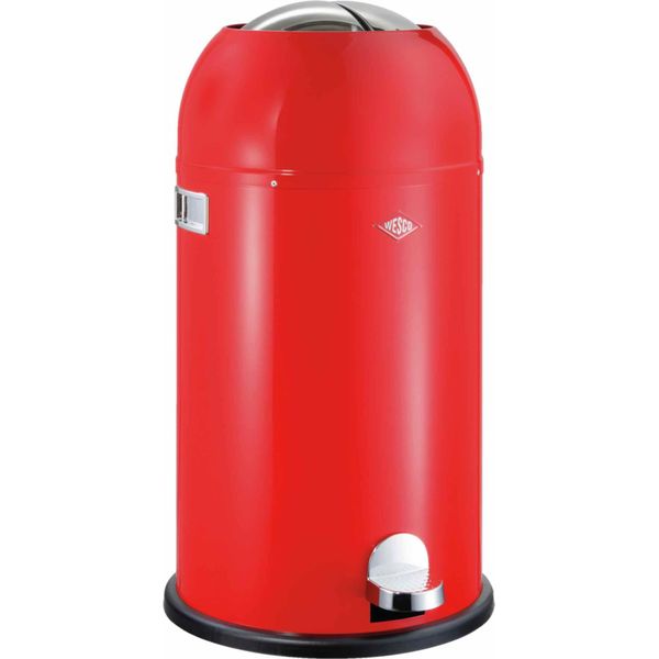Wesco MüLleimer Kickmaster, Abfallsammler, Tretabfallsammler, Stahlblech, Rot, 33 L, 184631-02-image