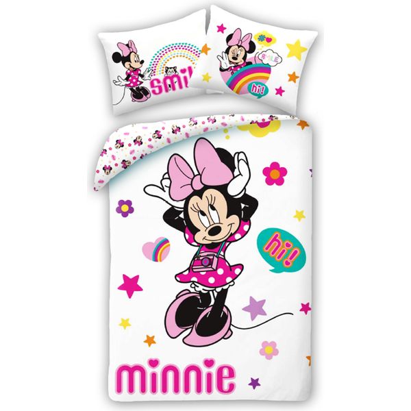 Halantex Lino Incluso Minnie Smile Cotone, 140/200, 70/90 Cm-image